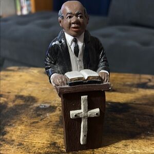 John Pleasants Preacher Figurine with Bible